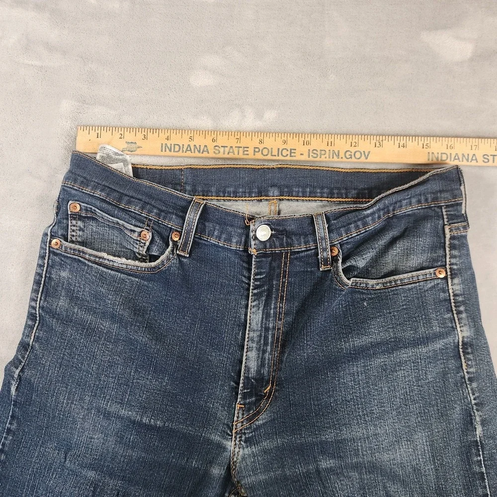Levis Strauss 513 34x32 Mens Slim Straight Fit‎ Jeans Classic Normcore Western